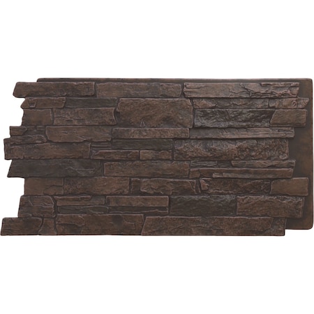 Ekena Millwork Acadia Ledge Stacked Stone, StoneWall Faux Stone Siding Panel PNU24X48ALDT